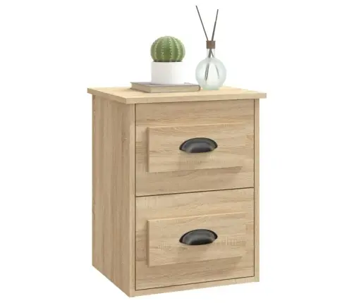 Sieninės Naktinės Spintelės, 2Vnt., Ąžuolo, 41,5X36X53Cm