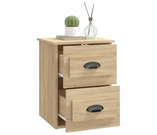 Sieninės Naktinės Spintelės, 2Vnt., Ąžuolo, 41,5X36X53Cm