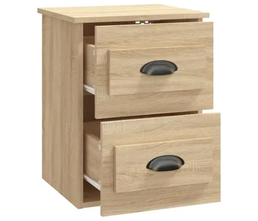 Sieninės Naktinės Spintelės, 2Vnt., Ąžuolo, 41,5X36X53Cm