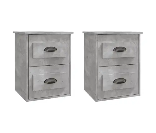 Seinale Kinnitatavad Öökapid, 2 Tk, Betoonhall, 41,5X36X53 Cm