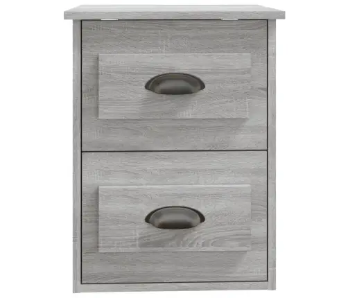 Sienas Naktsskapītis, 41,5X36X53 Cm, Pelēka Ozolkoka Krāsa Vidaxl