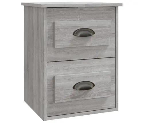 Sienas Naktsskapīši, 2 Gab., 41,5X36X53 Cm, Pelēka Ozolkoka Vidaxl