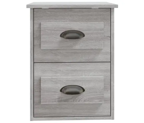 Sienas Naktsskapīši, 2 Gab., 41,5X36X53 Cm, Pelēka Ozolkoka Vidaxl