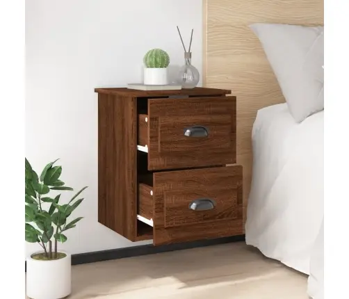 Sienas Naktsskapīši, 2 Gab., Ozolkoka Krāsa, 41,5X36X53 Cm Vidaxl