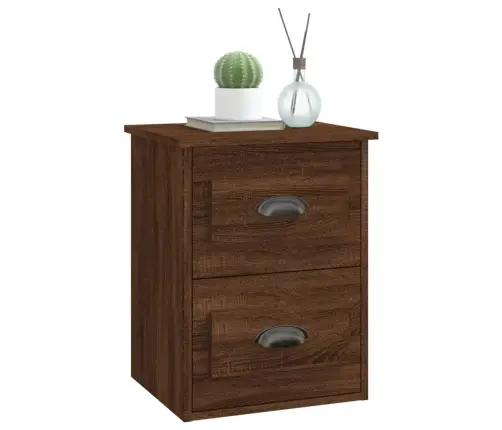 Sienas Naktsskapīši, 2 Gab., Ozolkoka Krāsa, 41,5X36X53 Cm Vidaxl