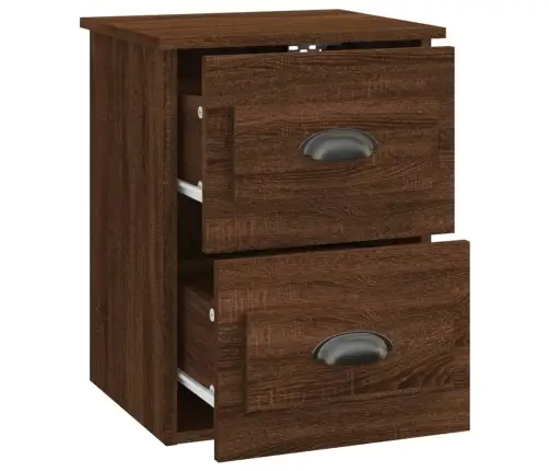 Sienas Naktsskapīši, 2 Gab., Ozolkoka Krāsa, 41,5X36X53 Cm Vidaxl