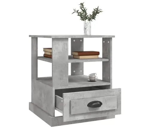 Galdiņš, Betona Pelēks, 50X50X60 Cm, Inženierijas Koks Vidaxl