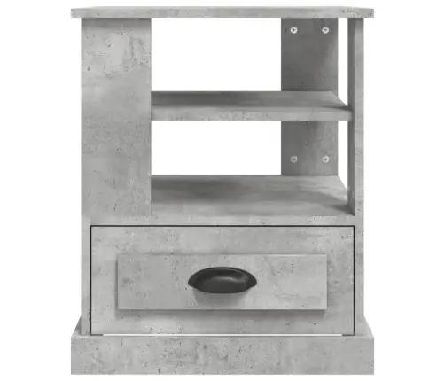 Galdiņš, Betona Pelēks, 50X50X60 Cm, Inženierijas Koks Vidaxl