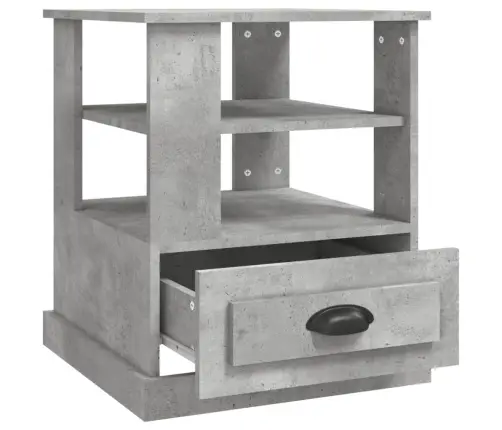 Galdiņš, Betona Pelēks, 50X50X60 Cm, Inženierijas Koks Vidaxl