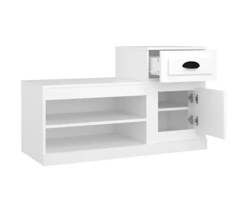 Spintelė Batams, Baltos Spalvos, 100X42X60cm Apdirbta Mediena