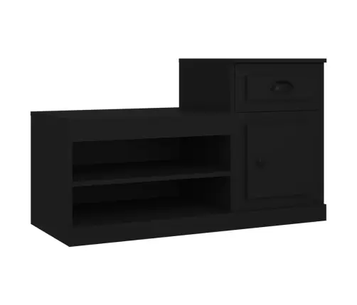 Jalatsikapp, Must, 100 X 42 X 60 cm Tehispuit