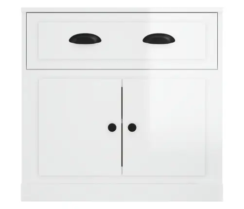 Puhvetkapp, Kõrgläikega Valge, 70 X 35,5 X 67,5 cm Tehispuit