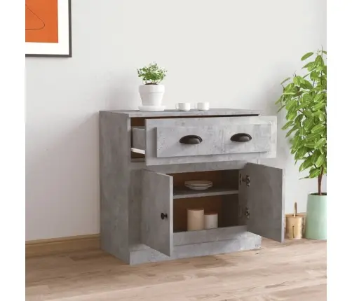 Puhvetkapp, Betoonhall, 70 X 35,5 X 67,5 cm Tehispuit