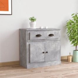 Kumode, Betona Pelēka, 70X35,5X67,5 Cm, Inženierijas Koks Vidaxl