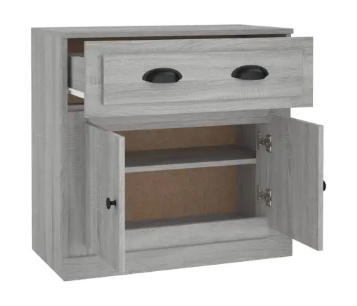 Kumode, Pelēka Ozolkoka, 70X35,5X67,5 Cm, Inženierijas Koks Vidaxl