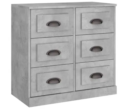 Kumode, Betona Pelēka, 70X35,5X67,5 Cm, Inženierijas Koks Vidaxl
