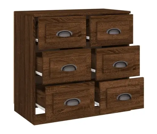 Kumode, Brūna Ozolkoka, 70X35,5X67,5 Cm, Inženierijas Koks Vidaxl