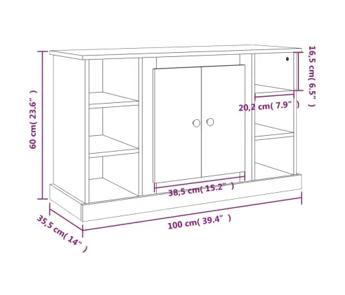 Kumode, Ozolkoka Krāsa, 100X35,5X60 Cm, Inženierijas Koks Vidaxl Kumode, Ozolkoka Krāsa, 100X35,5X60 Cm, Inženierijas Koks Vidaxl
