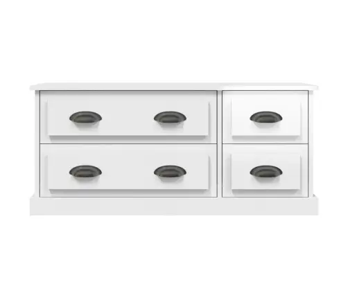 Televizoriaus Spintelė, Balta, 100X35,5X45cm Mediena, Blizgi Televizoriaus Spintelė, Balta, 100X35,5X45cm Mediena, Blizgi