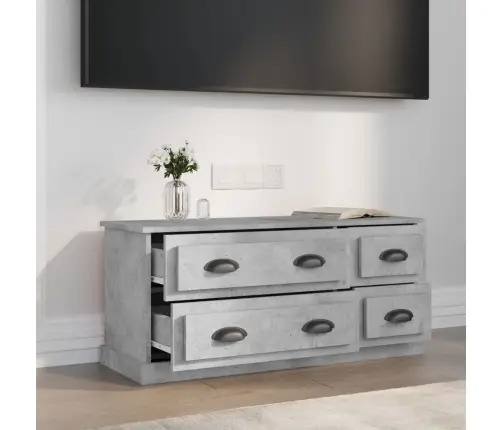 Televizoriaus Spintelė, Betono Pilka, 100X35,5X45cm Mediena Televizoriaus Spintelė, Betono Pilka, 100X35,5X45cm Mediena