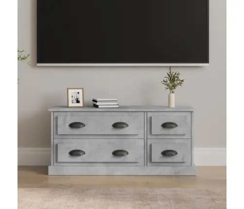 Televizoriaus Spintelė, Betono Pilka, 100X35,5X45cm Mediena Televizoriaus Spintelė, Betono Pilka, 100X35,5X45cm Mediena