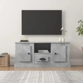 Tv Skapītis, Betona Pelēks, 100X35,5X45 Cm, Inženierijas Koks Vidaxl