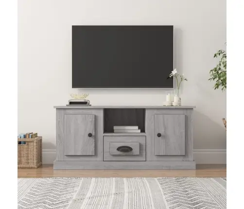 Tv Skapītis, Pelēka Ozolkoka, 100X35,5X45 Cm, Inženierijas Koks Vidaxl