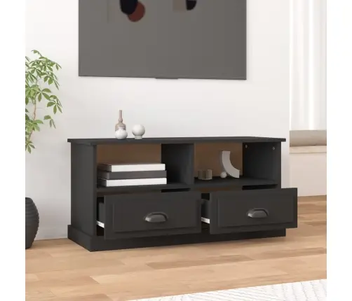 Telerikapp, Must, 93X35,5X45 cm Tehispuit