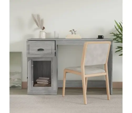 Rakstāmgalds Ar Atvilktnēm, Pelēcīga Ozola Krāsa, 115X50X75 Cm Vidaxl