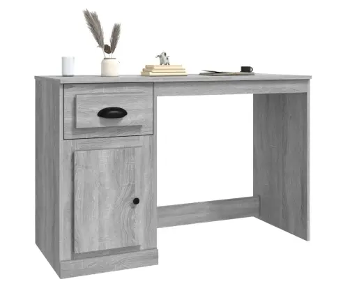 Rakstāmgalds Ar Atvilktnēm, Pelēcīga Ozola Krāsa, 115X50X75 Cm Vidaxl