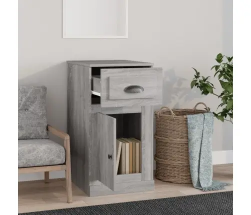 Šoninė Spintelė Su Stalčiumi, Betono Pilka, 40X50X75cm Mediena