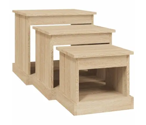 Kavos Staliukai, 3Vnt., Sonoma Ąžuolo Spalvos, Apdirbta Mediena Kavos Staliukai, 3Vnt., Sonoma Ąžuolo Spalvos, Apdirbta Mediena