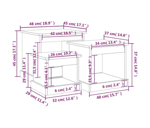 Kavos Staliukai, 3Vnt., Sonoma Ąžuolo Spalvos, Apdirbta Mediena Kavos Staliukai, 3Vnt., Sonoma Ąžuolo Spalvos, Apdirbta Mediena