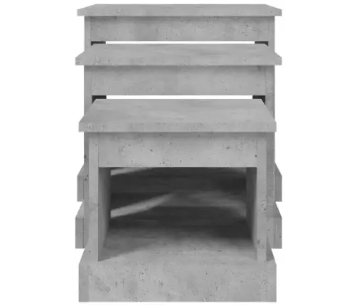 Kafijas Galdiņi, 3 Gab., Betona Pelēki, Inženierijas Koks Vidaxl