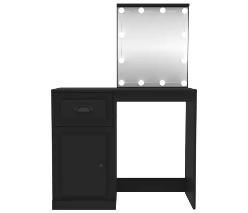 Spoguļgaldiņa Komplekts, Led, 90X50X132,5 Cm, Inženierijas Koks Vidaxl