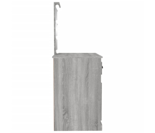 Spoguļgaldiņa Komplekts, Led, 90X50X132,5 Cm, Inženierijas Koks Vidaxl