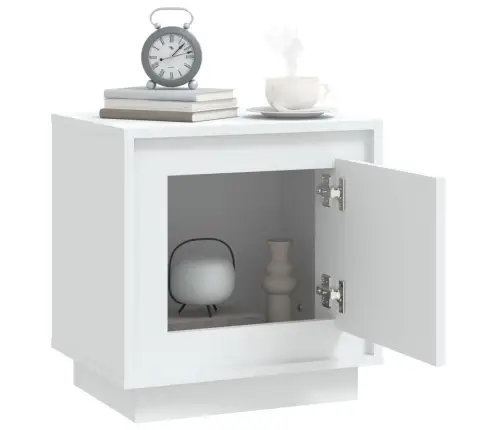 Naktsskapīši, 2 Gab., 44X35X45 Cm, Inženierijas Koks, Balti Vidaxl