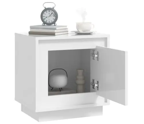 Naktsskapīši, 2 Gab., Spīdīgi Balti, 44X35X45 Cm Vidaxl