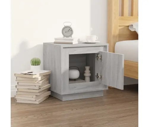 Naktsskapītis, Pelēks, 44X35X45 Cm, Inženierijas Koks Vidaxl Naktsskapītis, Pelēks, 44X35X45 Cm, Inženierijas Koks Vidaxl