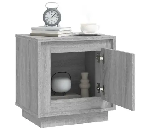 Naktsskapītis, Pelēks, 44X35X45 Cm, Inženierijas Koks Vidaxl Naktsskapītis, Pelēks, 44X35X45 Cm, Inženierijas Koks Vidaxl