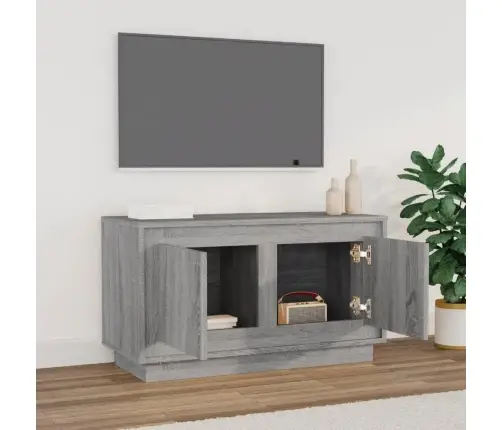 Tv Plaukts, Pelēka Ozola, 80X35X45 Cm, Inženierijas Koks Vidaxl