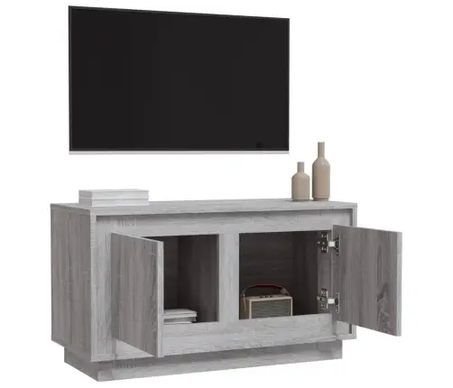 Tv Plaukts, Pelēka Ozola, 80X35X45 Cm, Inženierijas Koks Vidaxl
