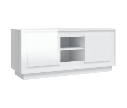 Tv Skapītis, 102X35X45 Cm, Inženierijas Koks, Spīdīgi Balts Vidaxl
