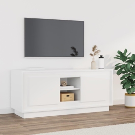 Tv Skapītis, 102X35X45 Cm, Inženierijas Koks, Spīdīgi Balts Vidaxl