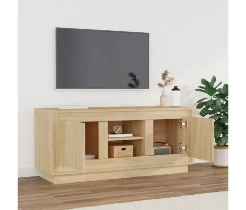 Televizoriaus Spintelė, Ąžuolo, 102X35X45cm Apdirbta Mediena