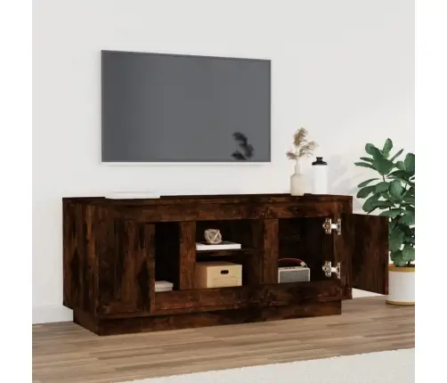Televizoriaus Spintelė, Dūminio Ąžuolo, 102X35X45cm Mediena Televizoriaus Spintelė, Dūminio Ąžuolo, 102X35X45cm Mediena