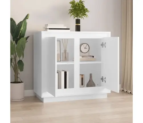 Puhvetkapp, Valge, 80 X 34 X 75 cm Tehispuit