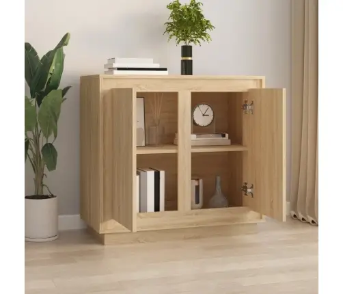 Skapītis, 80X34X75 Cm, Inženierijas Koks, Ozolkoka Krāsā Vidaxl