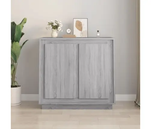 Skapītis, 80X34X75 Cm, Inženierijas Koks, Pelēka Ozolkoka Vidaxl