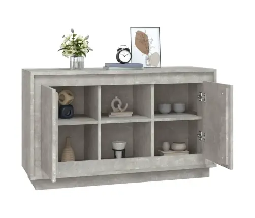 Kumode, 102X35X60 Cm, Inženierijas Koks, Betona Pelēka Vidaxl